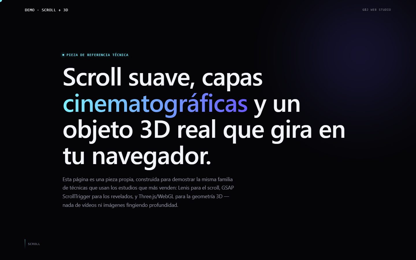 Captura de la demo Demo cinematográfica