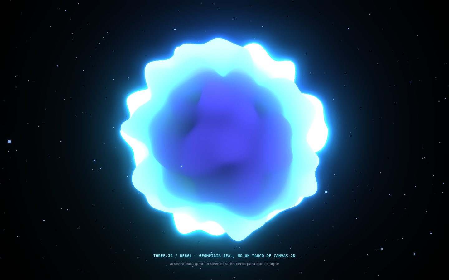 Captura de la demo WebGL Orb